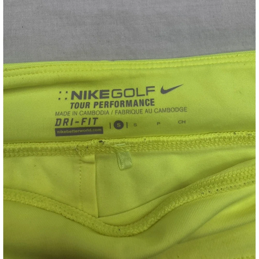 Nike Golf Tour Performance Highlighter Yellow Athetic Golf Skirt Women's Size S